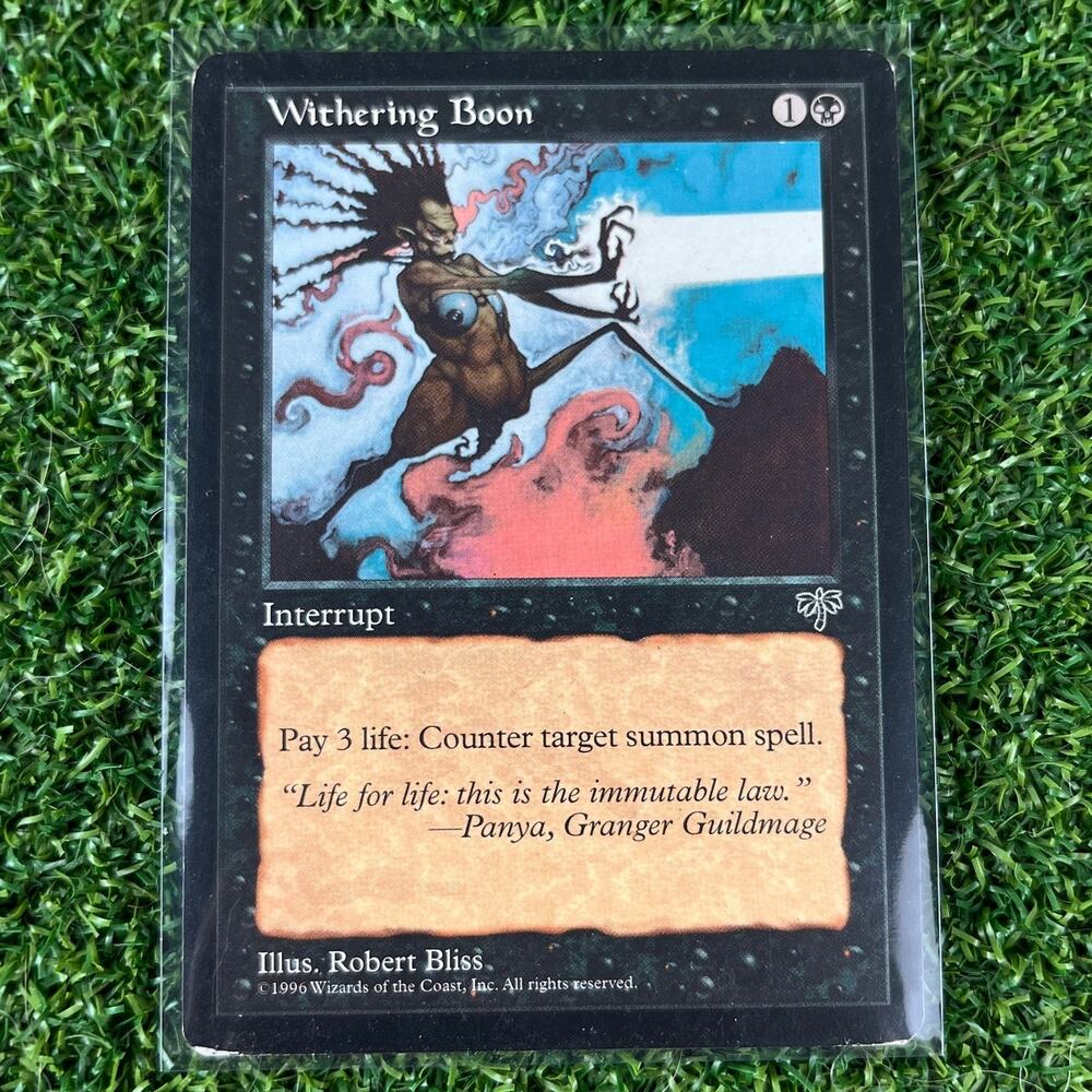 MTG Withering Boon Mirage 1996 Uncommon Magic The Gathering LP/MP